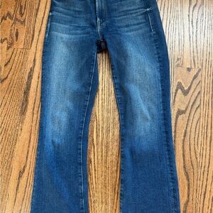 Mother insider crop step fray jeans